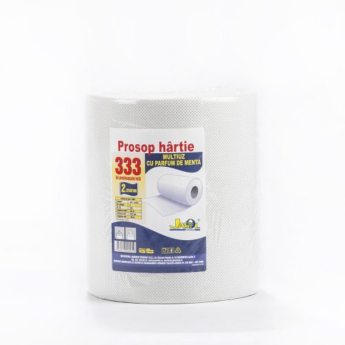 Prosop hartie multiuz 2 straturi 333foi Alb cu Verde